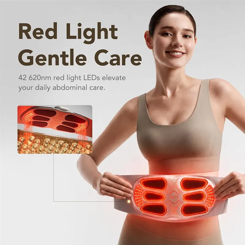 SKG QS500 FlexNova Dual-Action Abdominal Trainer Belt – 42 red LEDs at 620nm