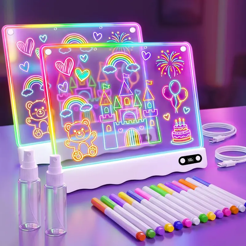Skoiuc 2 Pack Rechargeable LED Light Drawing in White