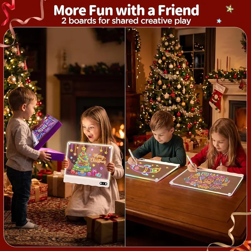 Skoiuc 2 Pack Rechargeable LED Light Drawing – Ideal holiday and birthday gift