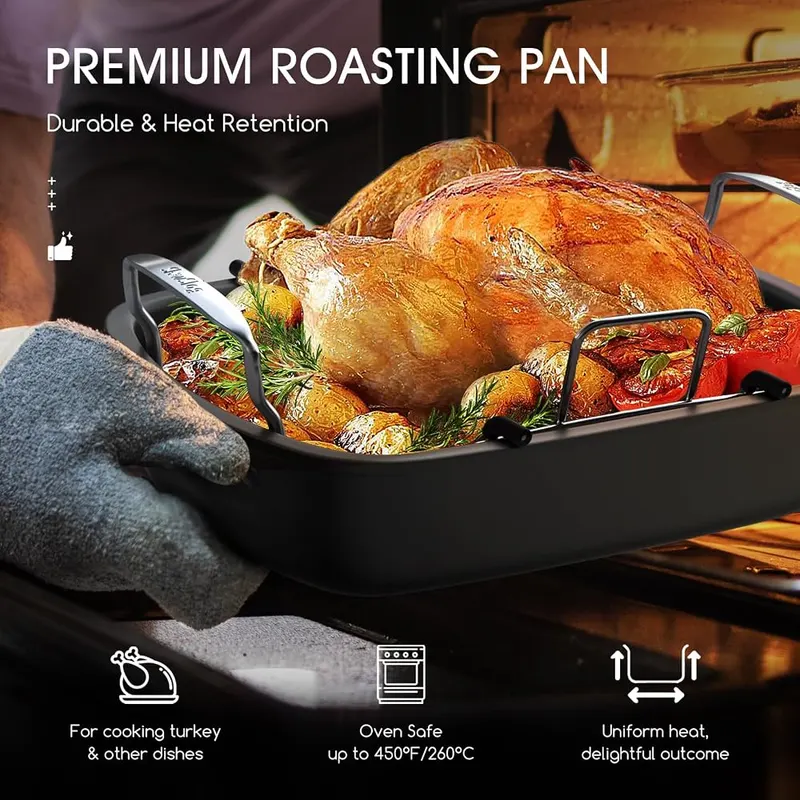 Slow Slog Nonstick Turkey Roasting Pan – Versatile