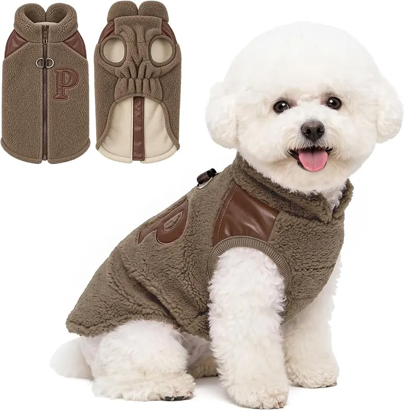 SlowTon Dog Winter Coat 1. Brown in 1. Brown