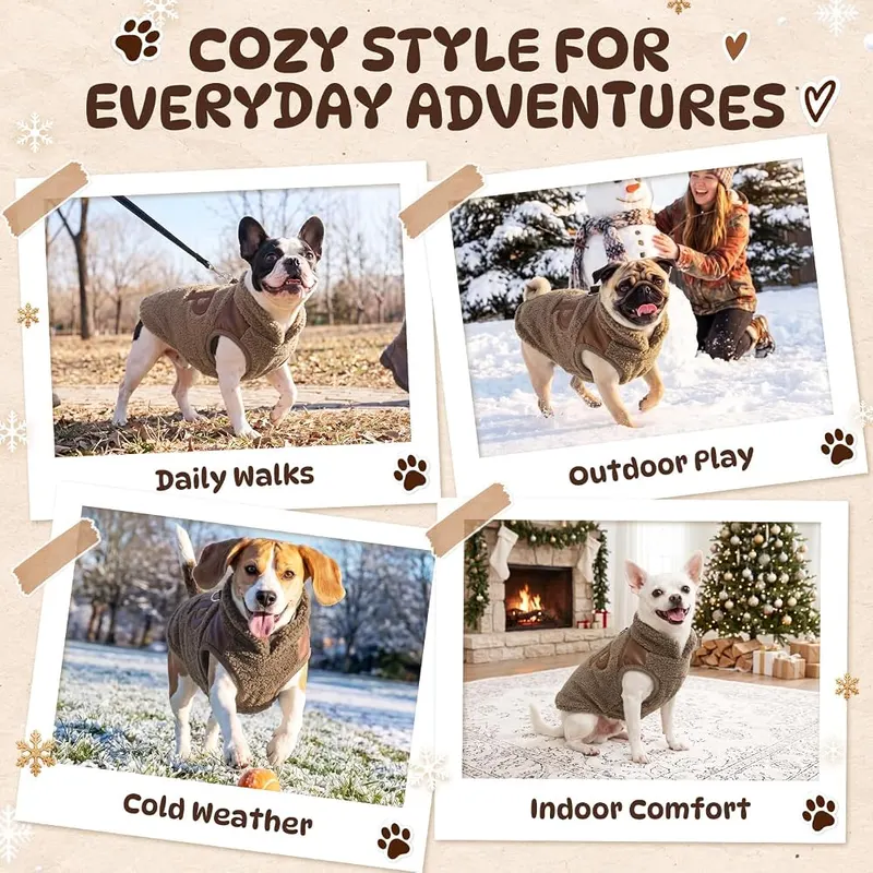 SlowTon Dog Winter Coat 1. Brown – product photo 7 of 7