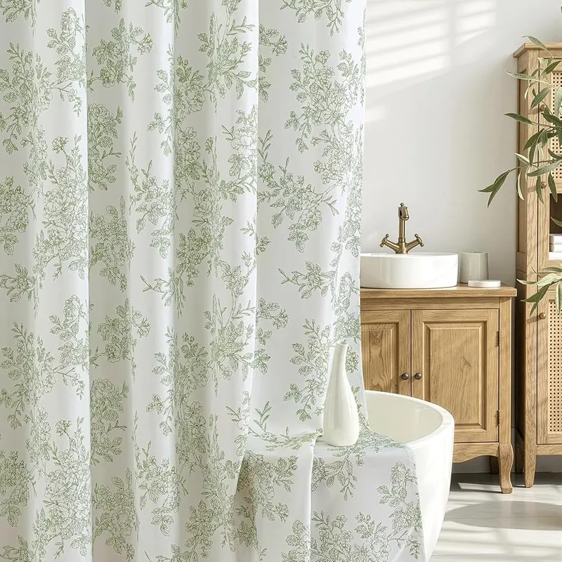 Slozzi Spring Extra Long Sage Green Floral – Easy Care：Embrace ultimate convenience
