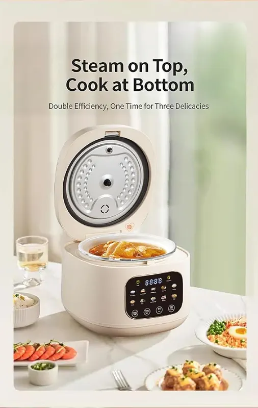Small 3L/3.2qt Ceramic Rice Cooker – product photo 4 of 8