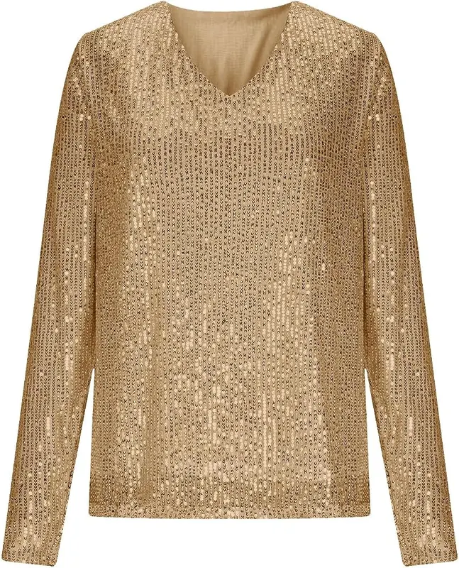 SMIDOW Sparkly Tops Gold Medium – Relaxed Fit & Size Selection