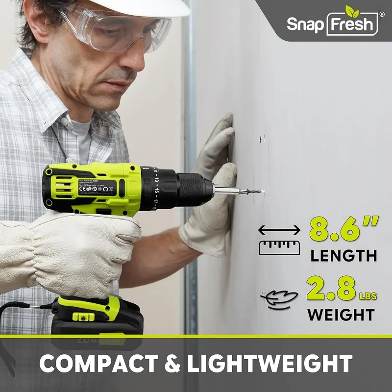 SnapFresh 20V Cordless Impact Dril1 – Reaches up to 27,000 BPM