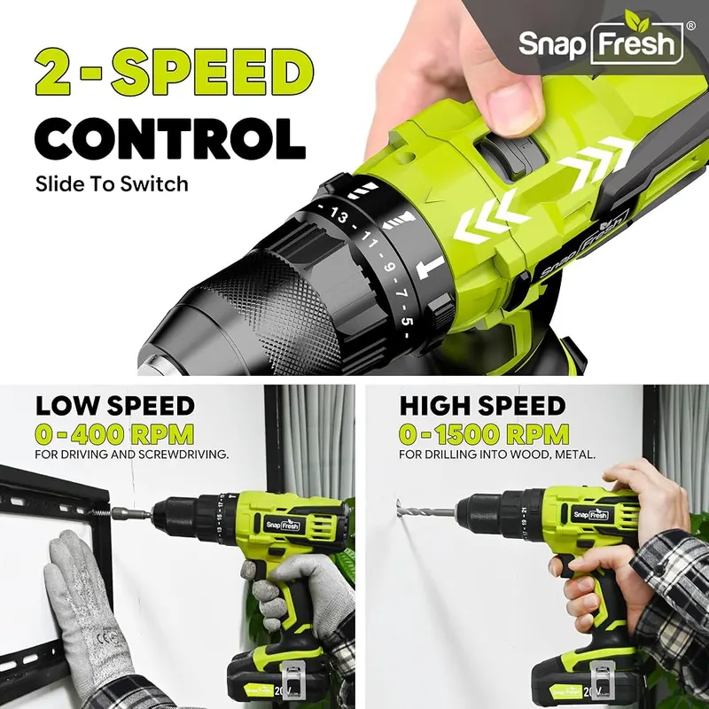 SnapFresh 20V Cordless Impact Dril1 – Built for professional tasks