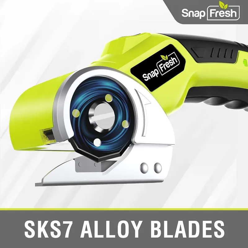 SnapFresh 4V Cordless Electric Scissors – USB charging with protection