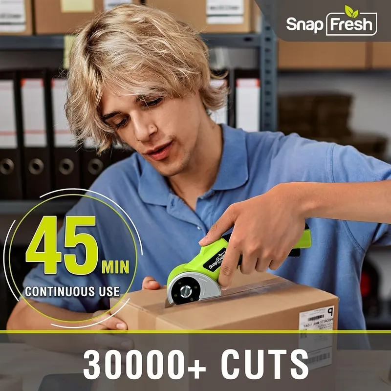 SnapFresh 4V Cordless Electric Scissors-Rechargeable Rotary Box – Cordless rotary electric scissors