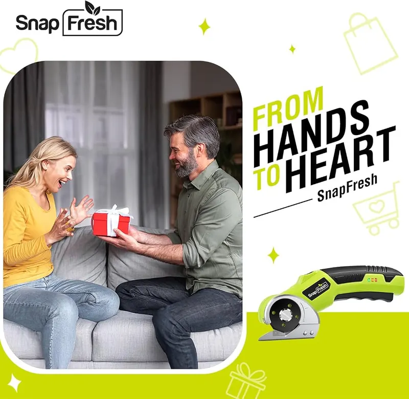 SnapFresh 4V Cordless Electric Scissors-Rechargeable Rotary Box – product photo 9 of 9