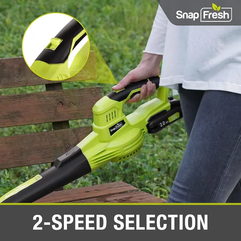 SnapFresh Leaf Blower Cordless – Battery and fast charger included