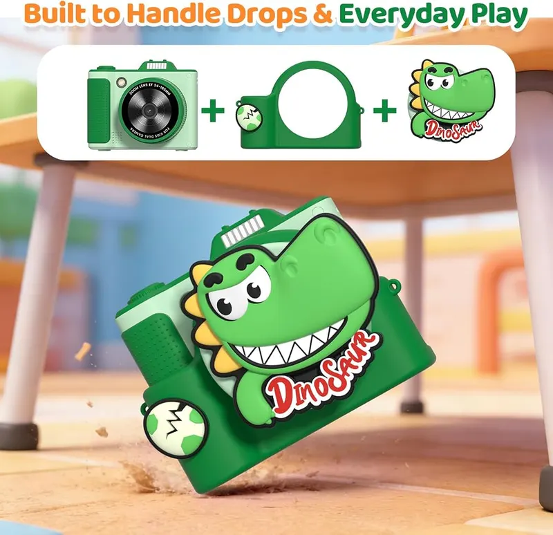 SnapMem Kids Camera Green – No WiFi or apps needed