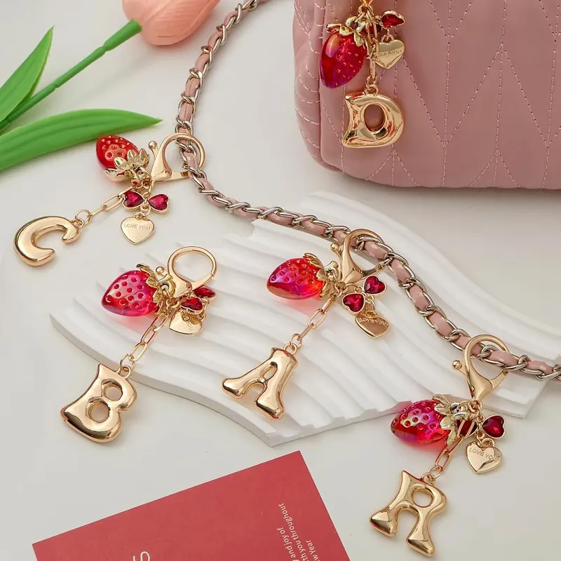 Snycler Bubble Initial Keychain Bag Charms – Multi-Functional Tote Bag Decor