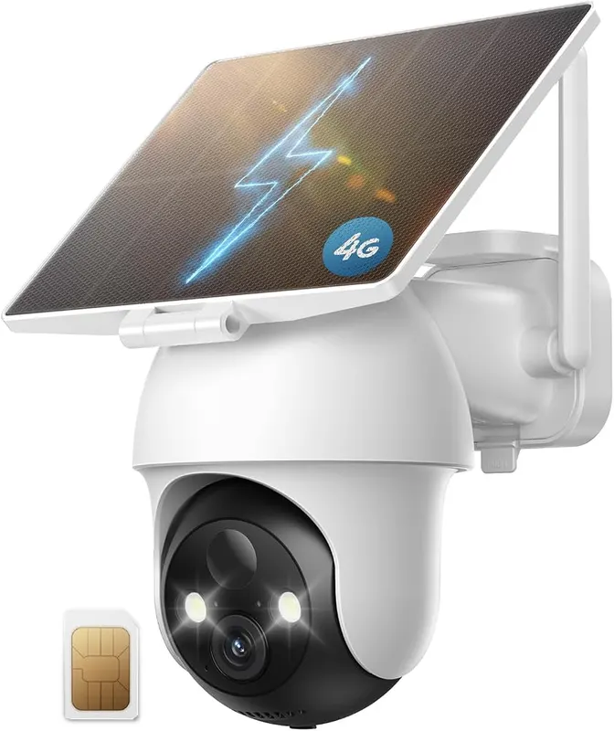 Socheerfull 4G LTE Cellular Solar Security Camera