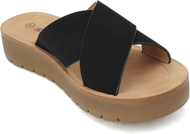 Soda LUCY ~ Women Open Toe Flatform – Beautiful fashion platform wedge sandals , Fashion Wedge
