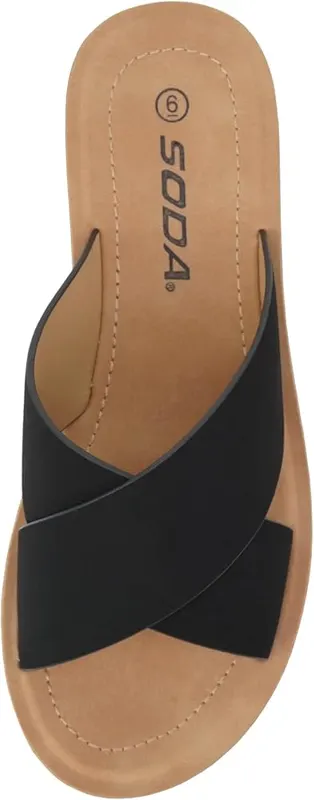 Soda LUCY ~ Women Open Toe Flatform – We suggest sizing up half a size up