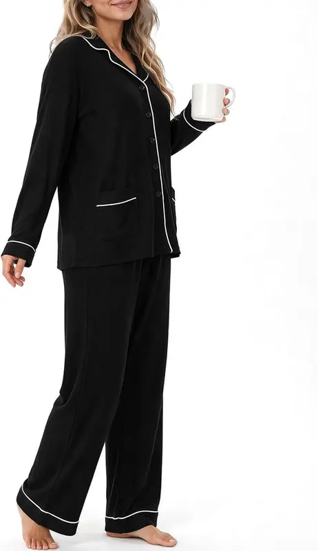 Softmuted Pajama Sets – Classic button down front style