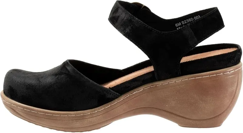 SoftWalk Womens Mabelle Black Suede 10.5 Narrow – Leather Upper