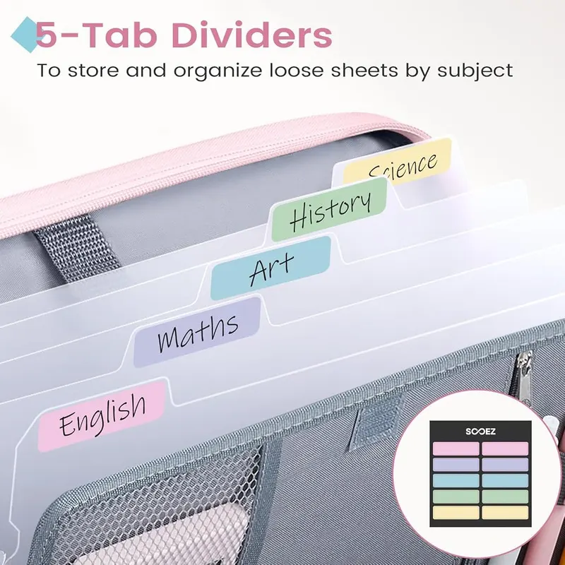 Sooez Zipper Binder Bag 500-Sheet – product photo 8 of 8