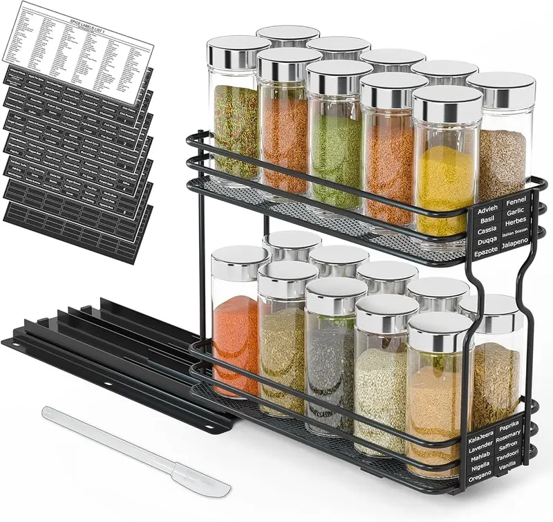 SpaceAid Pull Out Spice Rack Organizer