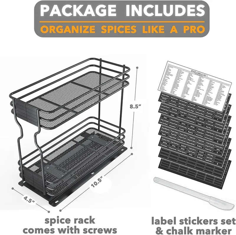 SpaceAid Pull Out Spice Rack Organizer – 12% off with code ALLOTHERS12