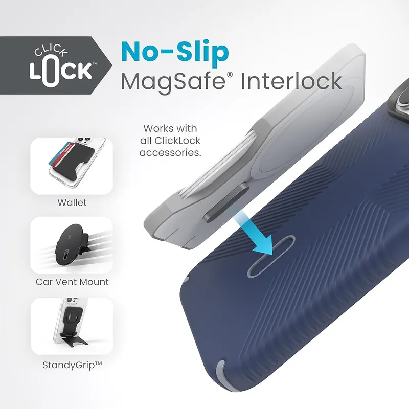Speck iPhone 15 Pro Max Case Presidio2 – Clicklock Technology