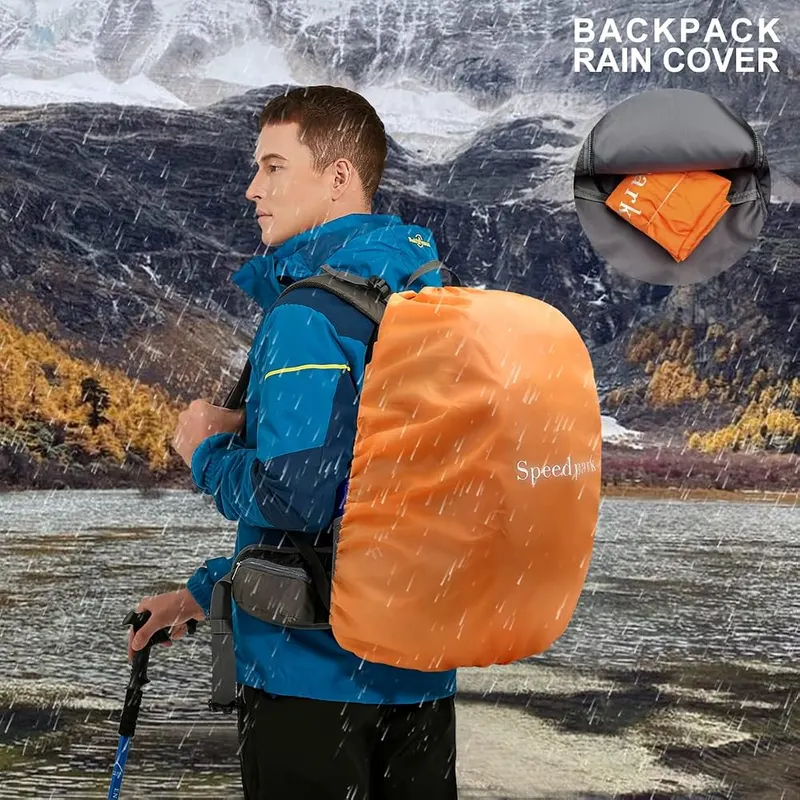 SPEEDPARK 40L Hiking Backpack Camo – Camo color with whistle