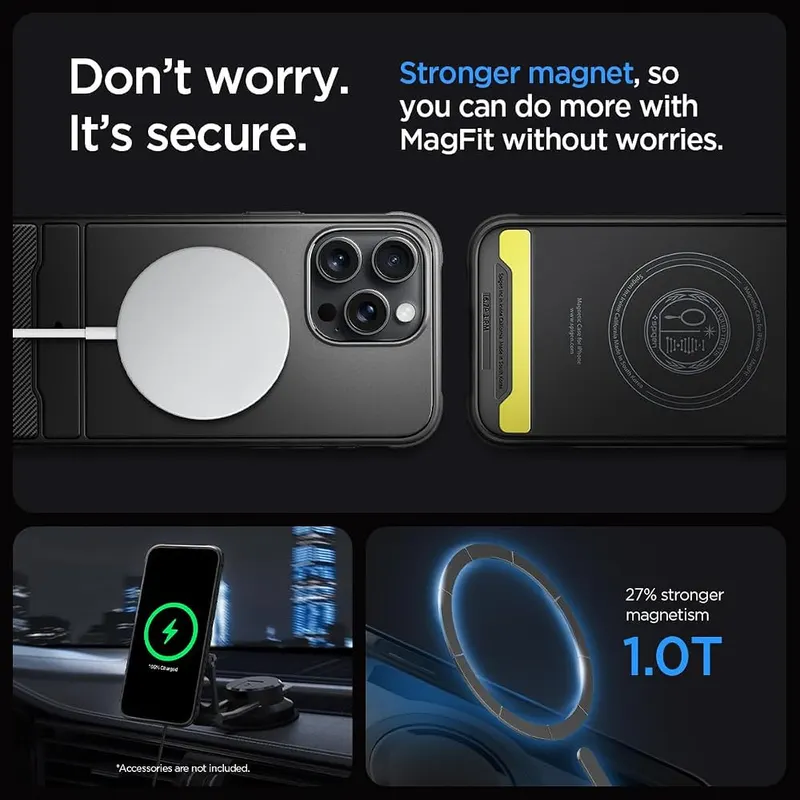 Spigen Rugged Armor MagFit – Tactile buttons for solid feedback and an easy