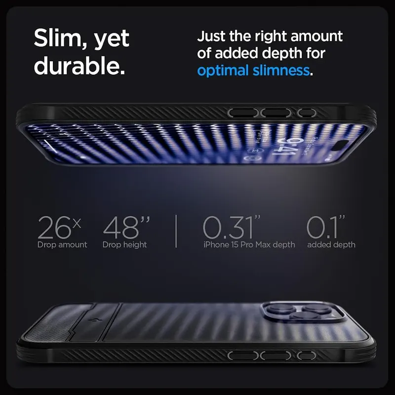 Spigen Rugged Armor MagFit – iPhone 15 Pro Max (2023) Case Compatible