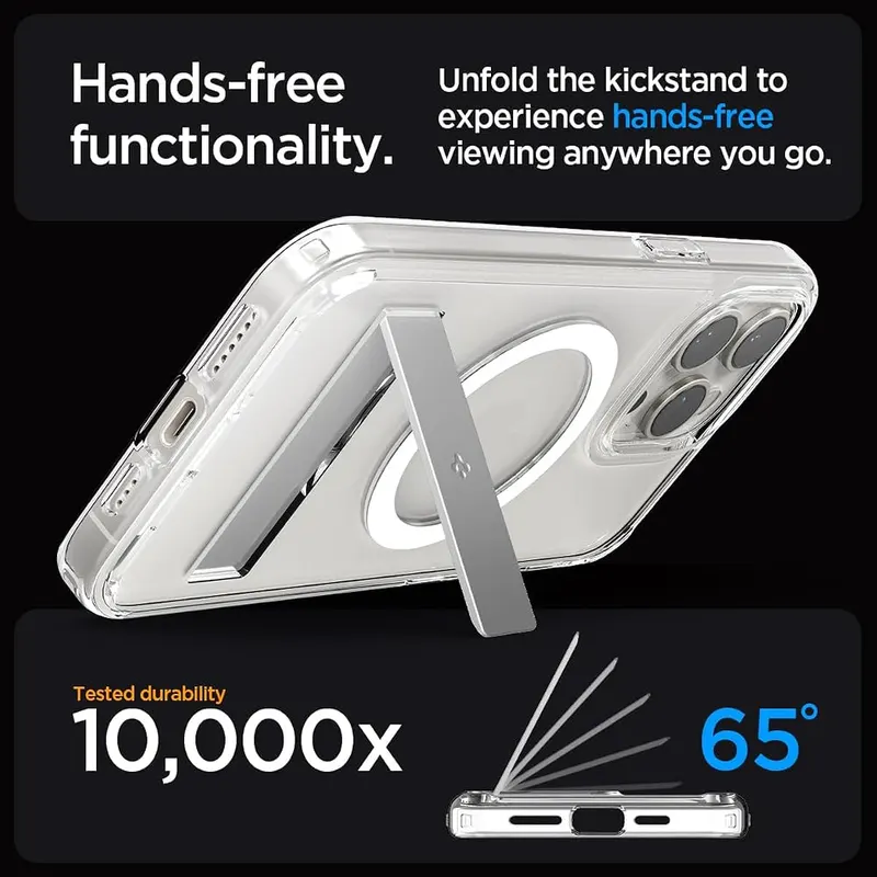 Spigen Ultra Hybrid S MagFit – Flush-fitting versatile kickstand via Active Stop Technology