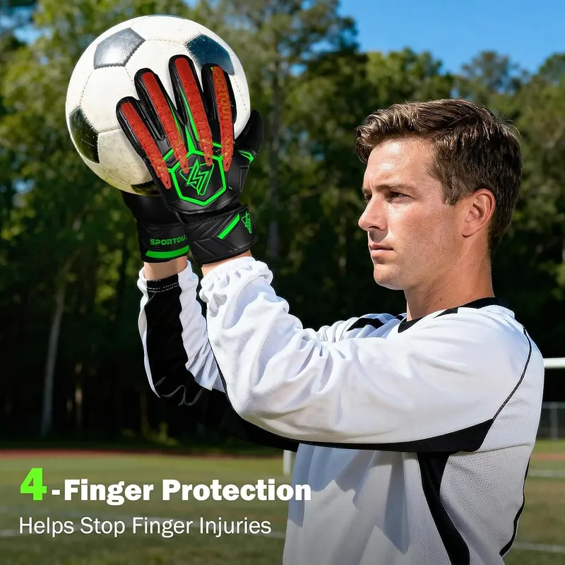Sportout Goalie Gloves – 4mm latex goalkeeper palms