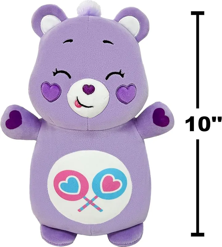 Squishmallows Original Care Bears 10in Share Bear – Squishmallows HugMees have extended arms and are always