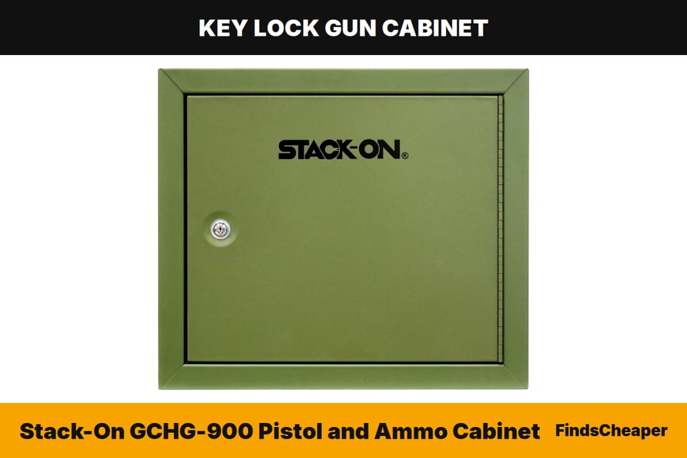 Stack-On GCHG-900 Pistol and Ammo Cabinet key lock gun cabinet