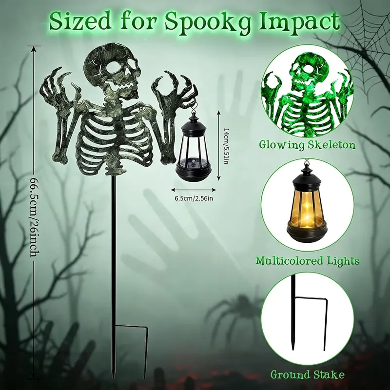 stadeco Skeleton Halloween Decorations Outdoor – Spooky Halloween Atmosphere -- The skeleton coated
