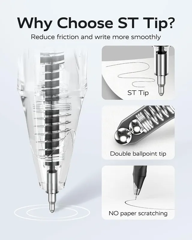 STAGEEK GX1 Black Gel Pens – Retractable click design
