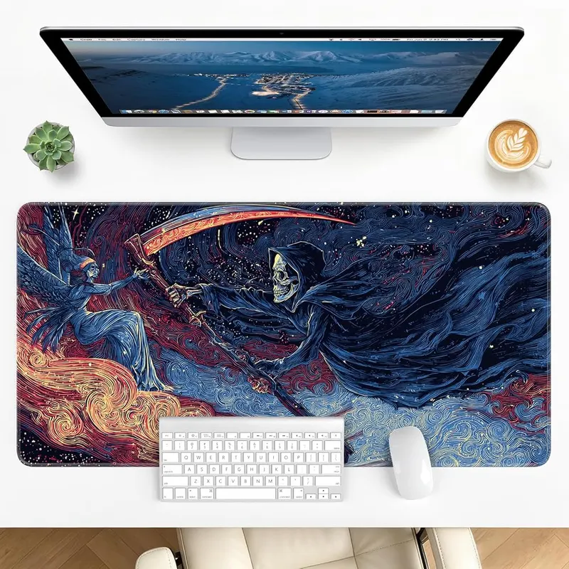 Stanploe Large Gaming Mouse Pad Reaper Angel in Reaper Angel