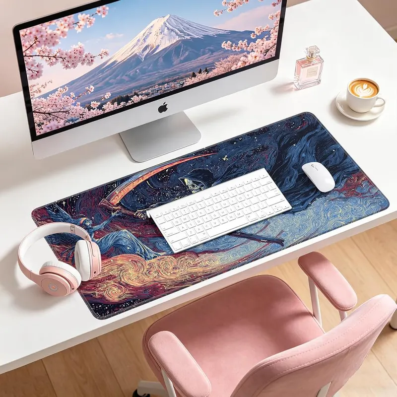 Stanploe Large Gaming Mouse Pad Reaper Angel – Spacious 31.5 x 15.7 Inch Work Area
