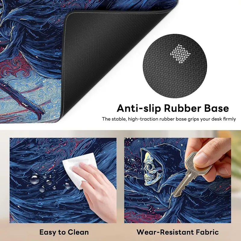Stanploe Large Gaming Mouse Pad Reaper Angel – Stable Rubber Grip