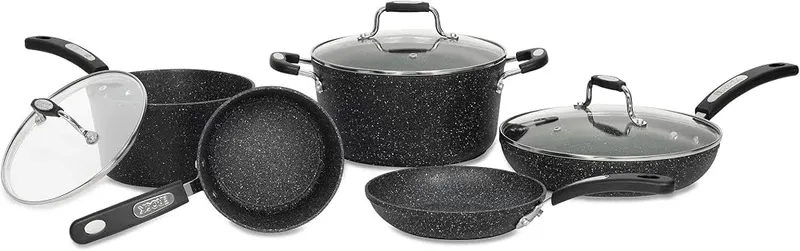 Starfrit The Rock 8-Piece Non-Stick Cookware Set