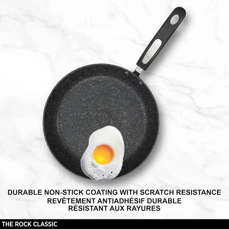 Starfrit The Rock 8-Piece Non-Stick Cookware Set – 3mm Thick Aluminum Base