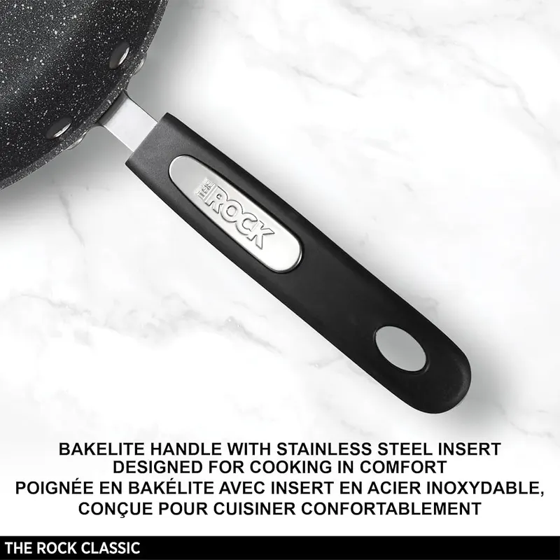 Starfrit The Rock 8-Piece Non-Stick Cookware Set – Ultra-durable Rock-like Finish