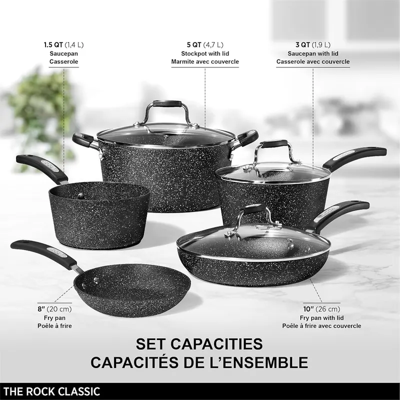 Starfrit The Rock 8-Piece Non-Stick Cookware Set – product photo 6 of 9