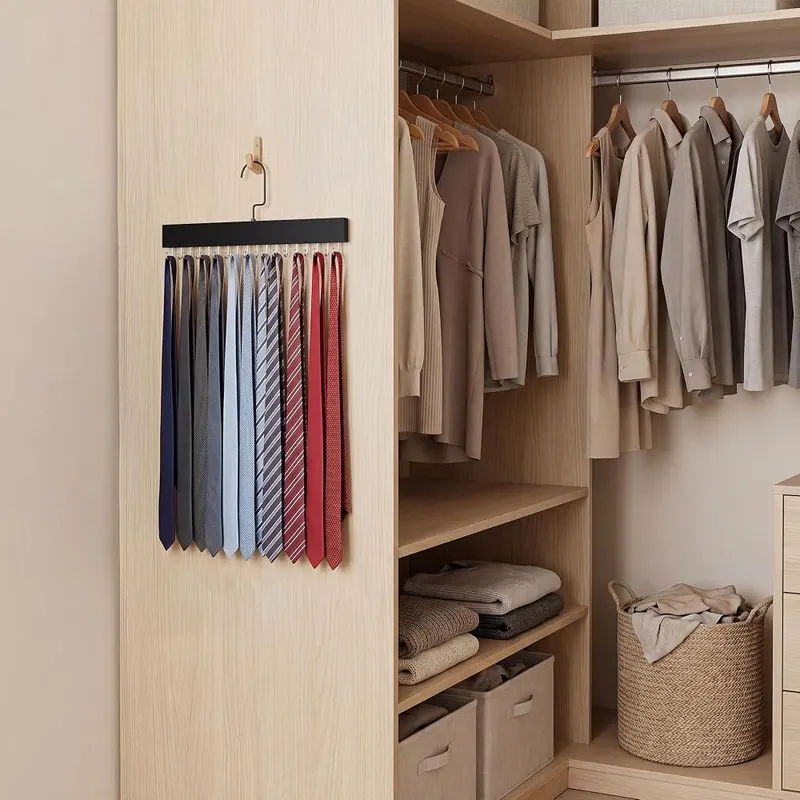 StorageWorks Tie Hanger – Hangs on closet rods