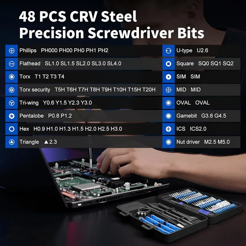 STREBITO Precision Screwdriver Set 64-piece – product photo 2 of 9