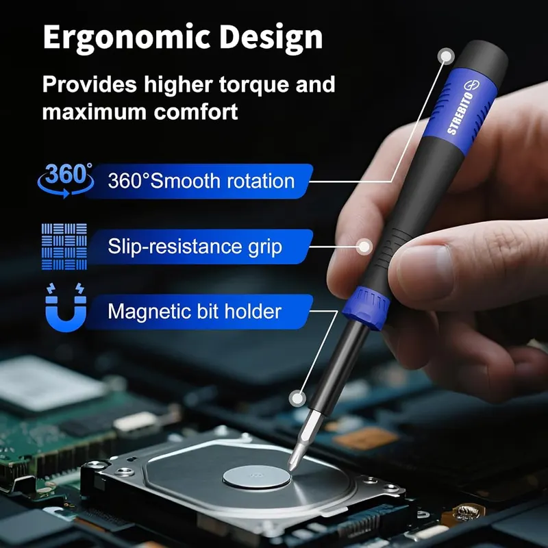 STREBITO Precision Screwdriver Set 64-piece – product photo 3 of 9
