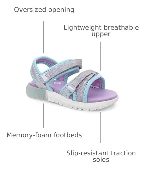 Stride Rite 360 Girls Sevita Light Up Sandal – Built For Comfort
