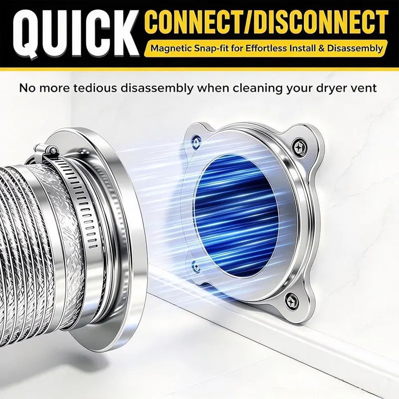 StyGort Upgraded Magnetic Dryer Vent Connector Kit – Newly Upgraded — Stronger Magnets, More Reliable Connection