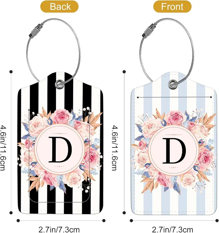 Sumlliay 2Pack Luggage Tags – Unique pattern design：The luggage tag features a unique