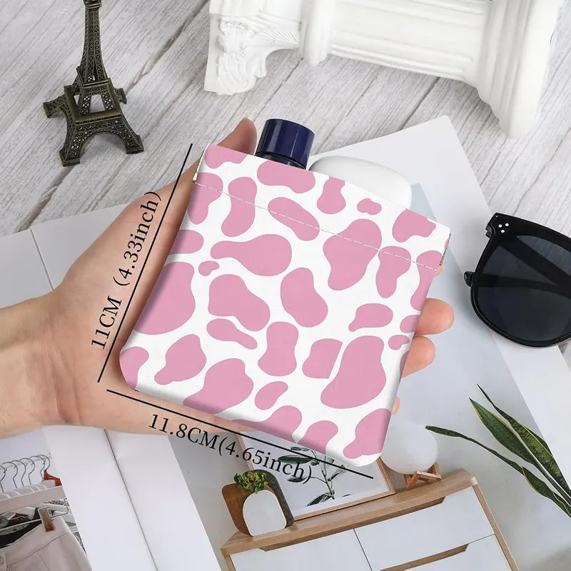 Sumlliay 2Pcs PU Leather Small Squeeze Coin – Unique Pattern Design