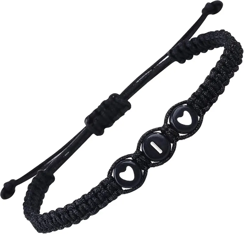 SUMMER LOVE Matching Couple Initial Letter Bracelet String Elastic